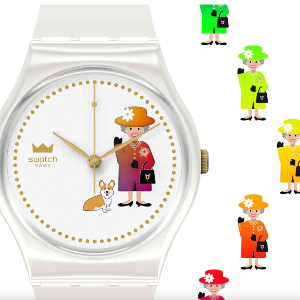 Swatch "How Majestic" Watch with Queen Elizabeth II